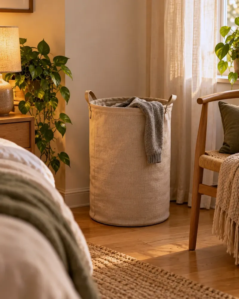 Illustration: A laundry hamper in every room
