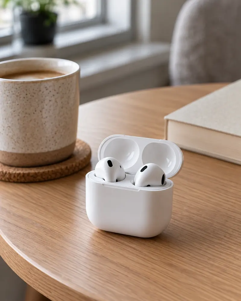 Illustration: AirPods 4 with noise cancelling