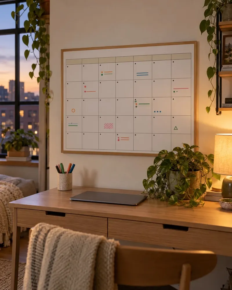 Illustration: Large dry-erase wall calendar